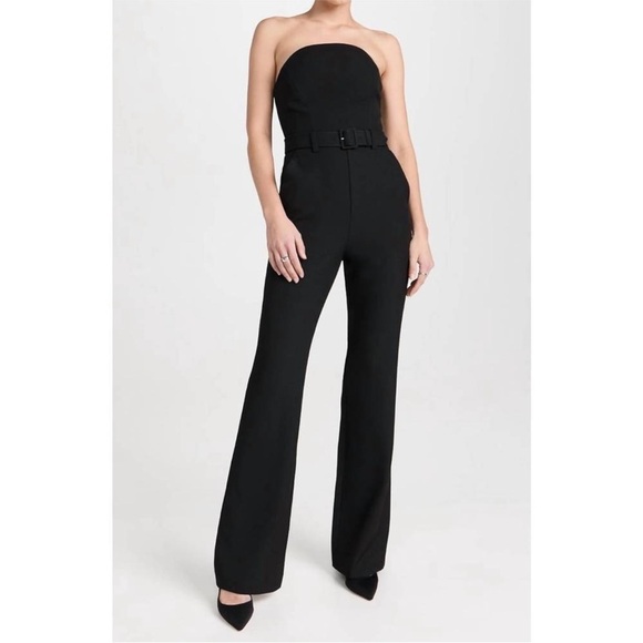 A.L.C. Kate Jumpsuit in Black Strapless Belted - Picture 9 of 13
